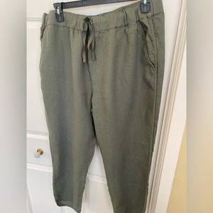 Linen crop pants